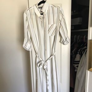 Olivia Palermo maxi shirt dress